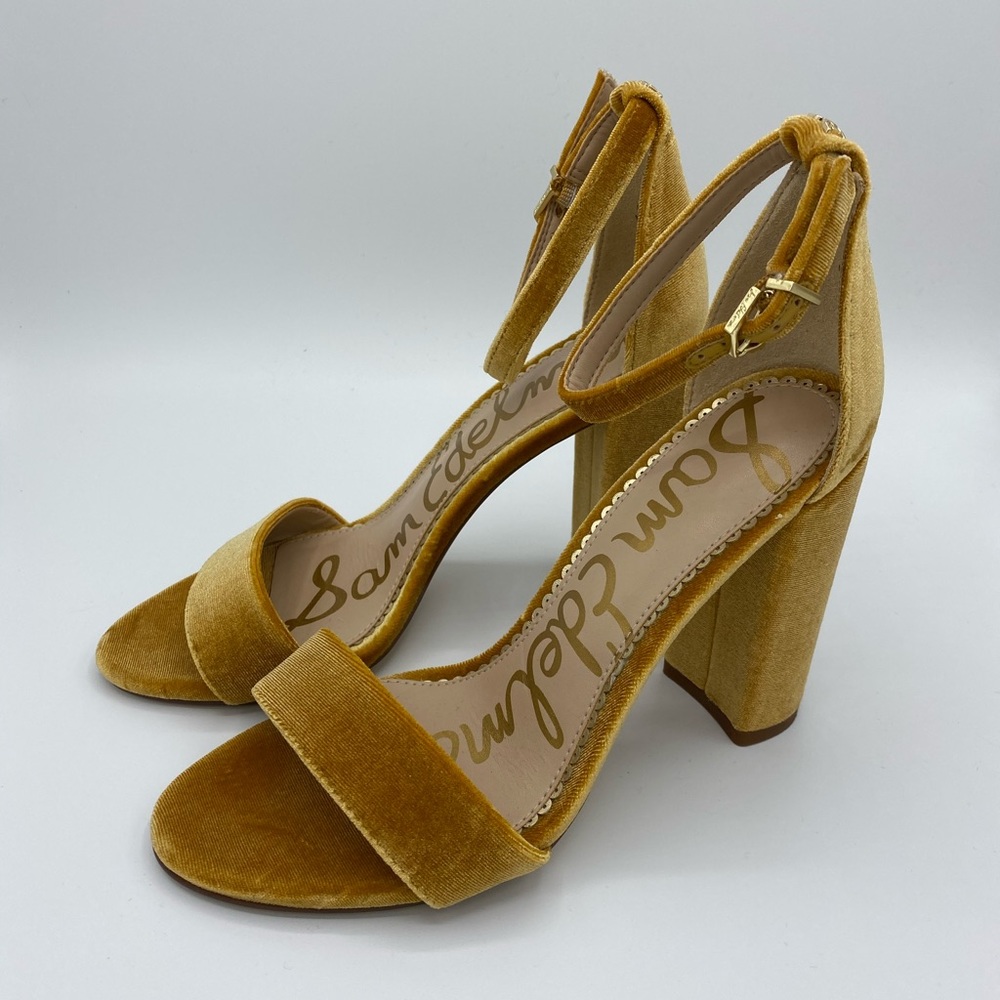 Sam Edelman Velvet Block Heels